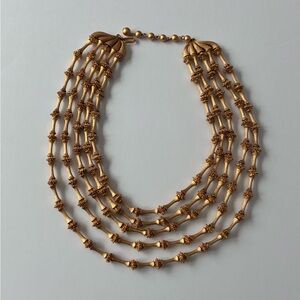 Vtg Trifari Electra Collection 5 Strand Necklace